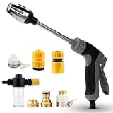 Aquoxis Pressure Washer, Handheld Power Washer with 360° Rotating for Three Spray Modes, Blast Away Dirt Instantly Stainless Steel Universal Hose Fit, Tool Free Install for Patio Car