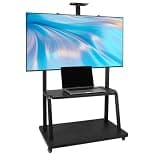 Generic Movable TV Bracket with Wheels & Laptop Shelf for 50 to 200 Inch Screens Multi Purpose TV Floor Cart Max Load Up to 660-Pound Height Adjustable