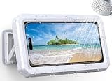 Svenirven Waterproof Shower Phone Holder, Anti-Fog & Touch-Sensitive Shower Phone Case Bathroom/Kitchen Wall Phone Mount with Waterproof Anti-Fog Protective Case, Compatible All Smartphones (White)