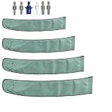 4-Pack Blood Pressure Cuffs Replacement Kit, 4 Different Sizes, Universal Arm Cuffs with Connectors, Fan-Shaped Design for Small & Large Arms, Compatible with 99% Standard BP Monitors