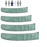 4-Pack Blood Pressure Cuffs Replacement Kit, 4 Different Sizes, Universal Arm Cuffs with Connectors, Fan-Shaped Design for Small & Large Arms, Compatible with 99% Standard BP Monitors
