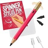 OMOTON Stylus Pen for iPad 2018-2026, SP02 Pencil with Fidget Spinner, Tilt Sensitivity & Palm Rejection, Long Battery for iPad Pro/Air/Mini,Unique Gift for Study, Work & Daily Use - Red