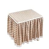 WAHHWF Country-Style Fine Checkered Safe Covers, Small Cotton Full-Coverage Scratch-Resistant Safe Cover for Safes/Speakers/Nightstands/Washing Machines(B,19.7x19.7x17.7inch/50x50x45cm)