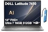 Dell Latitude 7450 7000 Business AI Laptop (14" FHD+, Intel 16-Core Ultra 7 165H (> i7-1355U), 16GB DDR5, 512GB SSD), 2X Thunderbolt 4, IR Webcam, Wi-Fi 7, Win 11 Pro, Prev-Gen Pro 14 Premium