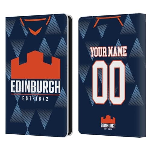 Head Case Designs Officially Licensed Custom Customized Personalized Edinburgh Rugby Home 2022/23 Kit Leather Book Wallet Case Cover Compatible with Amazon Kindle 11th Gen 6in 2022