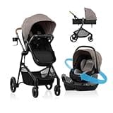 Pivot NXT Travel System with Litemax NXT Infant Car Seat Driftwood Brown