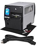 PowerHOOD for Zebra Label Printer Heavy Duty Industrial 4 Inch Thermal Transfer Printer 203 DPI Touch Screen Easy Open Top Cover Multi Port Connectivity for Warehouse Logistics Manufacturing Retail
