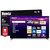 Roku Smart TV – 75-Inch Pro Series, Mini-LED TV – RokuTV with Backlit Voice Remote Pro – Flat Screen 4K QLED Television with 120Hz Refresh Rate & Dolby Vision IQ, Live News, Sports, Entertainment