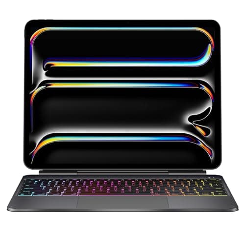 typecase Edge Pro Keyboard Case for iPad Pro 13-inch (M5/M4, 2025/2024), Ultra-Slim Aluminum Magic-Style, Night-Ready RGB, Smooth Typing Experience with Large Multi-Touch Trackpad, Space Black