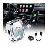 2 in 1 Wireless CarPlay and Android Auto Adapter for Audi A5 2017-2025, Mini Dongle with Dual Connection and Auto Reconnect