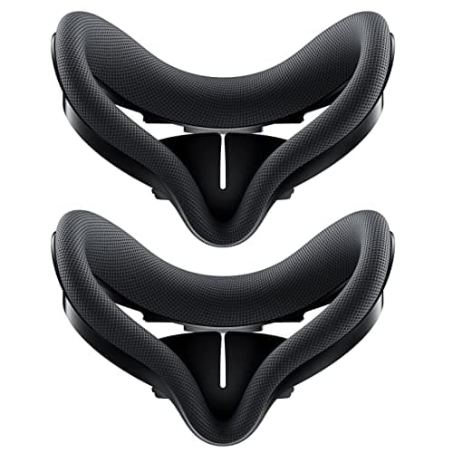 Hastraith Removable Facial Interface Bracket Cushion Accessories With Nose Pad for Meta Oculus Q Quest 2, Soft 6-in-1 Replacement Face Pad Lens Protector Cover for VR Headset, 2 Packs Glasses-Friendly