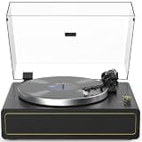 Turntable Record Player with Built-in Speakers, Black KZ001