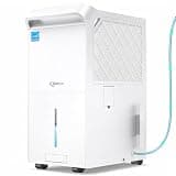 6,000 Sq.Ft Most Efficient Energy Star 2025 Dehumidifier with Pump,Vellgoo Max 140 Pint/D Smart Compressor Dehumidifier for Basement with Drain Hose, for Home,Large Rooms