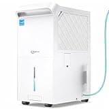 6,000 Sq.Ft Most Efficient Energy Star 2025 Dehumidifier with Pump,Vellgoo Max 140 Pint/D Smart Compressor Dehumidifier for Basement with Drain Hose, for Home,Large Rooms
