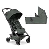 Joolz Aer2 Lightweight Travel Stroller + Cot Bundle – Newborn to Toddler, Ultra-Compact One-Hand Fold, Airplane Friendly, Lie-Flat Comfort - Forest Green