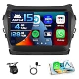 Inefala 4G 128G for Hyundai Santa Fe IX45 2013-2017 Radio CarPlay 9" Incell Touchscreen Car Stereo Android 15 Android Auto Bluetooth 5.0 GPS WiFi 15UI Backup Camera