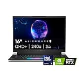 Alienware X16 R2 Gaming Laptop - 16-inch QHD+ 240Hz 3ms Display, Intel Core Ultra 9-185H, 32GB LPDDR5X RAM, 1TB SSD, NVIDIA GeForce RTX 4090 12GB GDDR6, Windows 11, Lunar Silver (Renewed)