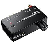 PROZOR Pre Amplifier for Turntable Audiophile M/M Phono preamp with Level Volume Controls with RCA Input, RCA/3.5MM Output interfaces, Low Noise Operation Including 12V 1A Power Adapter