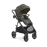 Joie Ginger 4-in-1 Convertible Pramette and Stroller with A Deep Recline, Height Adjustable seat, All-Terrain Wheels, Extra Storage – for Newborns and Toddlers (Forest)