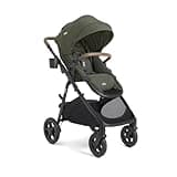 Joie Ginger 4-in-1 Convertible Pramette and Stroller with A Deep Recline, Height Adjustable seat, All-Terrain Wheels, Extra Storage – for Newborns and Toddlers (Forest)