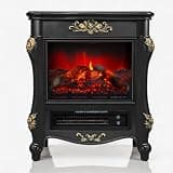 Electric Fireplace Heater 21" Freestanding Indoor Stove (Black)