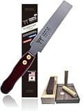 Temple Tool Co. Japanese Flush Cut Saw - 6 Inch Double Edge Pull Saw for Flush Cutting Dowels, Pegs, Wedges - Hardwood Softwood