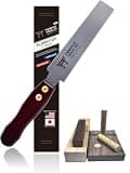 Temple Tool Co. Japanese Flush Cut Saw - 6 Inch Double Edge Pull Saw for Flush Cutting Dowels, Pegs, Wedges - Hardwood Softwood
