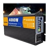2000W/4000W(Peak) Pure Sine Wave Inverter DC 12V/24V/48V/60V/72V to 110V 120V AC Converter with LCD Display, Car Charger