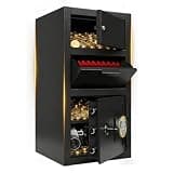 4.0 Cuft Drop Safe for Business丨Heavy Duty Safe with Drop Slot丨Anti‑Fishing Safe Box for Money with Individual Lock Cabinet丨Digital Lock丨Fireproof Bag for Home Office Hotel Restaurant Liquor Store