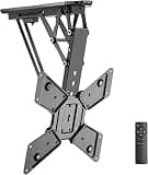 TV Bracket, TV Wall Mount Motorized Ceiling TV Mount, 75° Flip Down, Fits 32-55 Inch LED Screen Display, Mount On Flat Roofs Or Sloping Ceilings TV Mount TV Stand