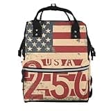Pioyoku Usa 250 Celebration (1) Print Diaper Bag Backpack -Multifunction Travel Baby Diaper Bag,Baby Bags For Girls Boys