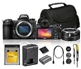 Nikon Z7 Mirrorless Camera with FTZ II Mount Adapter Bundle, 45.7MP Full Frame Digital Camera, 4K Video, 493-Point AF, 5-Axis VR, + 120GB XQD Memory Card + Camera Bag