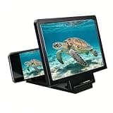 Phone Screen Magnifier, 3D HD Portable Projector & Amplifier, compatible with all smartphones, the perfect companion for watching movies and TV shows (Black)