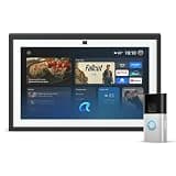 Amazon Echo Show 15 (newest model) with Ring Battery Doorbell Plus (newest model), Designed for Alexa+