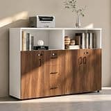 YCZYCZ Lateral File Cabinet with Lock, Metal Office Storage Cabinet, 2 Drawer Lateral File Cabinets for Home Office, A4 Letter Size, Heavy Duty Steel Filing Cabinet for Documents Storage