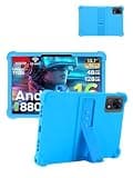 for POPUX P10 PRO (10.1 Inch) Android 16 Tablet Protective case, ZBAGUG Shockproof Lightweight Silicone Protective Cover with Stand, Child-Friendly Protection, Easy to Clean Design, Sky Blue.