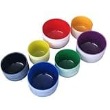 XHPBCG Singing Bowls Meditation Set,7 Crystal Quartz Bowl with Mallet and O-Ring for Healing Relaxation Yoga,8/14 Inch