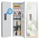 53" Hidden Wall Safe - Heavy Duty Fireproof Gun Safe with Digital Lock & Keypad, Electronic Steel Safe for Home Business, Concealed Security for Cash, Jewelry (White)