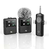 DORNLAT Wireless Lavalier Microphone, 3 in 1 Plug Play Lapel Mic for iPhone/Android/Camera, Noise Cancelling, Mini Compact Lavalier Mic for Vlog, YouTube, TikTok, Live Streaming, Record Interview