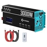 Quipsox Power Inverters 400W 12V DC to 110V AC Converter for Vehicles 2 USB Ports Car Charger Adapter with a Cigarette Lighter Ports Plug Outlet, Power Inversor(Pure Sine Wave 3000W)