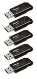 PNY 32GB Attaché 4 USB 2.0 Flash Drive, Black, (Pack of 5)