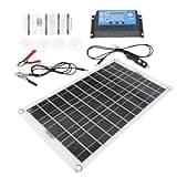 Yardenfun 300w Effective Protection 12v Battery Charger with Solar Panel Kit 36pcs Cells Polyethylene Material, Good Weak Light Performance and Outdoor Camping and Tourism