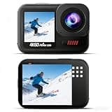 Camlance 4K60FPS Action Camera Waterproof, 15M Bare Underwater Camera with 64GB Card, 8X Zoom Touch Screen SportsCamera,6-axis EIS 48MP Helmet Camera,Remote Control,Distortion Correction 2 * 1350mAh.
