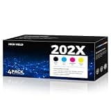 202X Toner Cartridges 4 Pack (with Chip) Compatible for HP 202X 202A Replacement for Color LaserJet Pro MFP M281cdw M281fdw M281fdn M280nw Pro M254dw M254dn M254nw Printer (Black/Cyan/Magenta/Yellow)