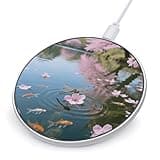 Japanese Cherry Blossom Flower Wireless Charger Magnetic Phone Induction Charger 10w Fast Wireless Charging Station Compatible with iPhone 17 16 15 14 13 12 Pro Max Samsung Galaxy S25 S24 S23