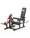 Mikolo Leg Extension and Curl Machine, Adjustable Leg Curl Machine for Home Gym, Seated Leg Extension and Lying Leg URL Machine, Leg Workout Equipment with 1:1 Resistance System,Red