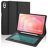 for Samsung Galaxy Tab S11 Ultra 14.6 Inch 2025 Backlit Keyboard Case, Galaxy Tablet S11 Ultra Case Keypad with S Pen Holder, 7-Color Backlight Keyboard for Samsung Tab 14.6'' SM-X930/X936B, Black