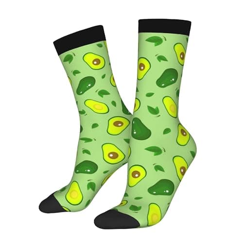 YoYoYuchong Fruit Green Limonene Novelty Casual Crew Socks Funny Quarter Socks Funky Sock Contrast Color Design for Women Men Gift