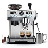 GeniCup Espresso Machine with Grinder 20 Bar Professional Expresso Coffee Machines for Home Customizable 194℉-203℉ Temp Control Espresso Maker with 68oz Water Tank All-in-One Coffee Maker Cold Brew