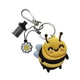 WONDEE Mr Wonderful 2-in-1 Keyring + USB and USB C Stick Funny 32 GB Bee Figure with USBC Adapter - Cute and Kawai USB Stick Animal, Gifts for Girls and Women